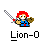 Pixel art buddy icon featuring a red-haired character with sword and shield, displayed in two identical frames on gray background with promotional text.