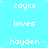 Pixelated text on cyan background with repeated names and words, partially obscured by gray rectangle