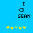 Pixelated blue background with black text and yellow-green star icons arranged in two