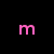 Pixelated text characters 'm', 'mi', and 'mia' in pink, green, and yellow respectively on black background with gray rectangle.