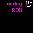 Pixelated text and heart symbol in pink and white on black background, with one version showing a heart replacing the 'l' character.