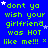 Blue background with green pixelated text reading "dont ya wish your girlfriend was HOT like me!!!" repeated in a pattern, interspersed with small white and light blue stars