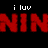 Pixelated red text on black background with white text above, partially cropped gray rectangle visible.
