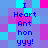 Pixelated text reads "I Heart Anthony!" in blue on a of cyan, purple, and magenta squares
