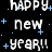 Pixelated text and blue plus signs on black background with gray rectangle, animated across frames.