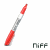 Red and silver marker icon with text variations below, including 'niff', 'sniff', 'your', 'sharpie', and a small red heart symbol.