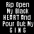 Pixelated text reads 'Rip Open My Black HEART And Pour Out My SINS' in white on black background with a gray rectangle at bottom right.