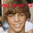 Pixelated image of a person with brown hair wearing a white shirt, overlaid with red text reading 'my love <3' at the top.