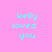 Pixelated cyan text 'kelly loves you' on pink background with white rectangular overlays in four quadrants.