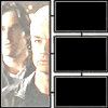 small images shows repeated figures in formal attire with varying facial expressions and poses across multiple