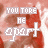 identical red-toned pixel art icons featuring 'YOU TORE ME APART' text with a heart-shaped background and white flame-like elements
