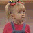 Pixelated image of a young girl with blonde pigtails and red bow wearing pink overalls, next to black pixelated text reading "politeness week is over" on brown background.