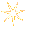 Static gray background with scattered yellow-orange starbursts of varying sizes and brightness levels.
