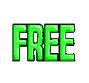 Six green 'FREE' text variations arranged in two on gray background, with leftmost being blocky and others circular with varying curvature