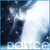 Pixelated static image with dark blue and light blue tones, featuring abstract shapes against a bright white background.