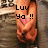 Pixelated image of a person's lower face and neck with text overlay reading 'Luv yo !!' against a blurred background.