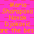 Static image with repeating text on a pink background, featuring names and phrases in orange pixelated font.