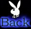 White rabbit head icon with blue glowing 'Back' text on black background, showing animation frames with varying head angles and text visibility.