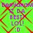 Bright green background with red diamond lattice pattern overlaid with purple text reading "DemianM IZ DA BEST! LOL! :D" in four identical quadrants.