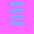 Four identical display vertical stacks of cyan 'Sam' text on pink backgrounds with no visible animation changes