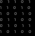 A black background displays a of light gray binary digits (0s and 1s) arranged in vertical with white separators between them