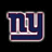 Pixelated blue and white 'NYG' logo with purple outline on black background, accompanied by blue 'NYG' text to the right.