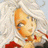 Pixelated static image of a cartoon character with light hair and red accents, likely from an anime-style buddy icon set.