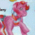 A pixelated 50x50 animated buddy icon featuring a pink My Little Pony character on the left and green text 'Original Icons .com' on a dark background on the right, displayed as a contact sheet with two frames.