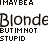 Animated contact sheet of a 48x48 pixel buddy icon showing repeated text patterns across multiple frames with visible animation changes in the word "Blonde" and surrounding phrases.