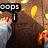 A pixelated animation shows a foot with red toenails and blue jeans reaching toward falling yellow leaves, with text changing from 'oops I' to 'oops I messed up'.