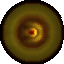 Animated sequence of a golden circular object transforming into and out of stylized yellow 'K' shapes with red outlines on gray background.