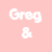 Pink background with white text reading 'Greg & Shay' and date '4.16.06', partially overlaid by a gray rectangle.