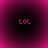 pixelated text icons on a magenta gradient background with black circular centers, displaying abbreviations like LOL and OMG