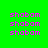 Green background with repeated pink 'shabam' text and yellow rectangular blocks in a pattern