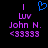Pixelated text and symbols on black background with blue heart symbol above purple text.