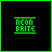 Green pixelated text "NEON BRITE" framed by horizontal lines on black background with animated green dots appearing and disappearing in top-right corner across frames.