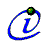 Animated sequence of a blue stylized 'i' icon with green dot, transitioning through various rotational and linear poses against white background.