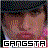 identical pixelated images showing a person with dark hair and pink background, each overlaid with 'GANGSTA' text in varying color schemes