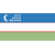Static pixelated icon with horizontal color bands and abstract shapes on a blue background, green lower section, and gray top/bottom borders.