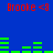 Blue background with red text 'Brooke <3' repeated four times and green horizontal bars in two