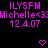 Static digital image with repeated text and heart symbols on black background, featuring pink pixelated text elements.