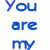 A 50x50 pixel animated buddy icon featuring a cartoon-style text layout with blue and pink lettering, two pink stars, and a partial portrait of a person in the bottom-right corner.