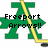 Green stylized 'A' with yellow diagonal line and black hockey stick, displaying text changes across frames.