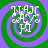 Four identical circular icons with green and purple spiral backgrounds, each containing white text elements including 'PI' at the bottom.