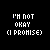 identical text-based icons with 'I'M NOT OKAY (I PROMISE)' displayed in varying colors across multiple
