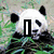 Animated panda icon with changing text overlays: vertical bar, heart symbol, and partial word.