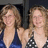 Green background with pixelated text and two side-by-side images of women in dark dresses, one blue and one black with white dots, under the text "Heart Breakers of Tina and Jenna Forever."
