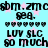 Pixelated text and symbols on a light blue background with pink star shapes, repeated in two