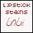 Static pixel art icon with red text and a stylized signature on white background.