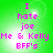 Green background with pink text reading 'I hate joe Me & Kelly BFF's' in four identical , each showing a bright white light effect on the left side